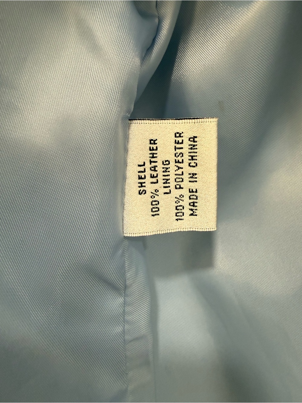 Talbots Light Blue Leather Button-Front Jacket - Picture 9 of 10